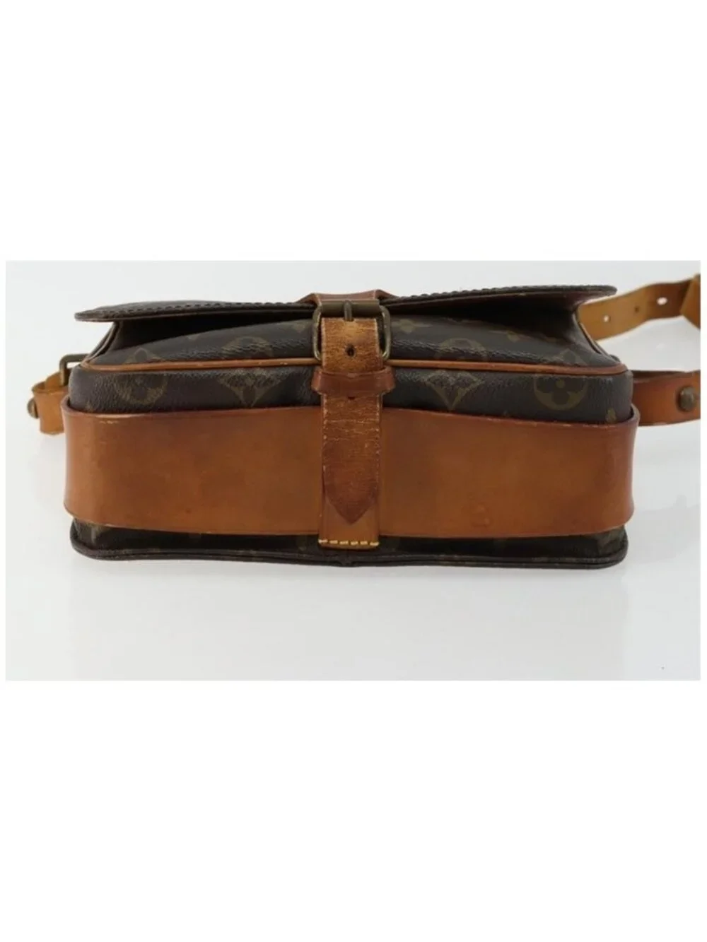 Authentic LOUIS VUITTON Monogram Cartouchiere MM Shoulder Bag M51253 LV